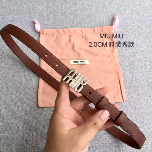 Wholesale MIU MIU AAA Quality Belts In 2.0cm For Women #1328561 $52.00 USD, Wholesale Quality Replica MIU MIU AAA Quality Belts