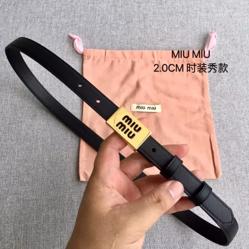 Wholesale MIU MIU AAA Quality Belts In 2.0cm For Women #1328563 $52.00 USD, Wholesale Quality Replica MIU MIU AAA Quality Belts