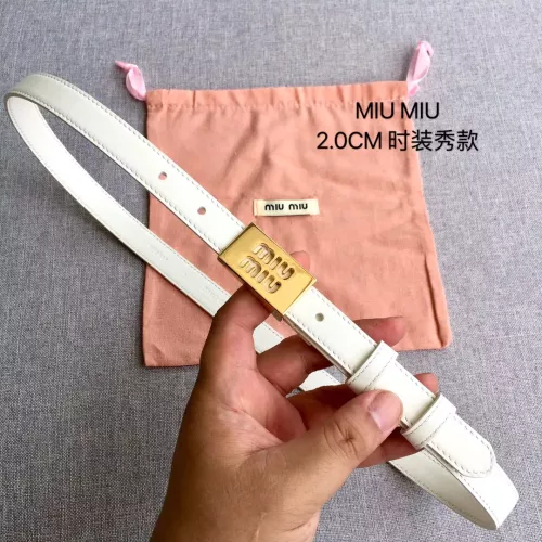 Wholesale MIU MIU AAA Quality Belts In 2.0cm For Women #1328567 $52.00 USD, Wholesale Quality Replica MIU MIU AAA Quality Belts