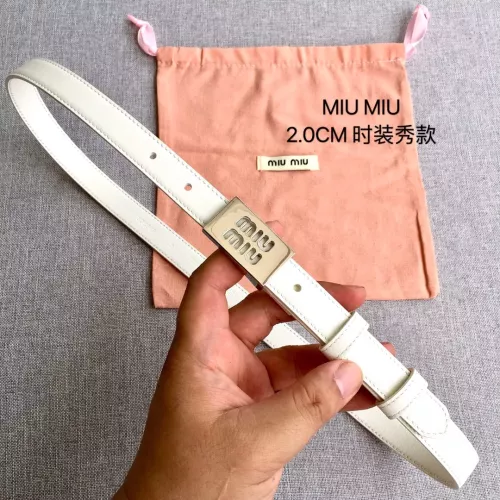 Wholesale MIU MIU AAA Quality Belts In 2.0cm For Women #1328568 $52.00 USD, Wholesale Quality Replica MIU MIU AAA Quality Belts