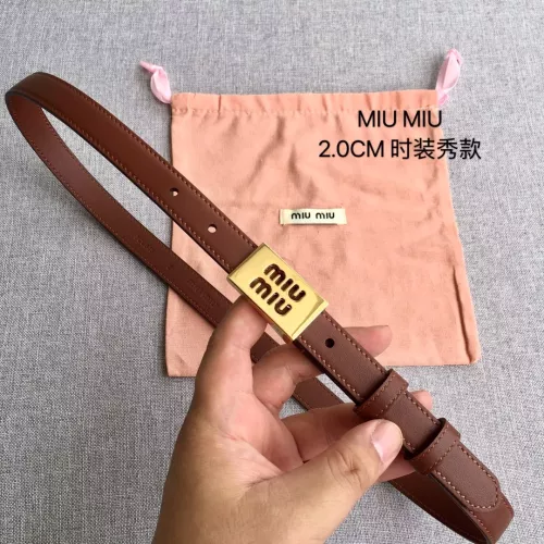 Wholesale MIU MIU AAA Quality Belts In 2.0cm For Women #1328570 $52.00 USD, Wholesale Quality Replica MIU MIU AAA Quality Belts