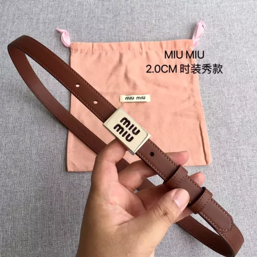 Wholesale MIU MIU AAA Quality Belts In 2.0cm For Women #1328571 $52.00 USD, Wholesale Quality Replica MIU MIU AAA Quality Belts