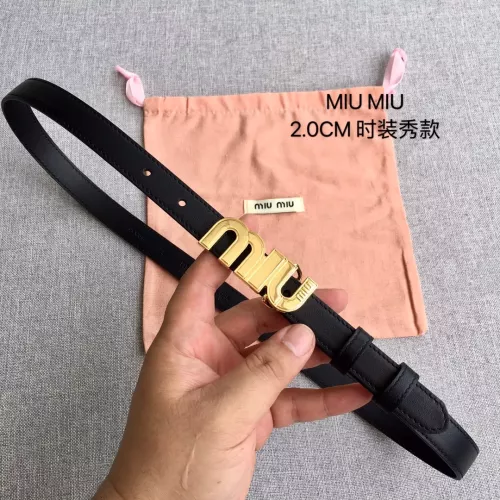 Wholesale MIU MIU AAA Quality Belts In 2.0cm For Women #1328573 $52.00 USD, Wholesale Quality Replica MIU MIU AAA Quality Belts
