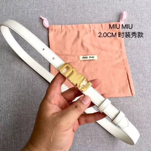 Wholesale MIU MIU AAA Quality Belts In 2.0cm For Women #1328576 $52.00 USD, Wholesale Quality Replica MIU MIU AAA Quality Belts