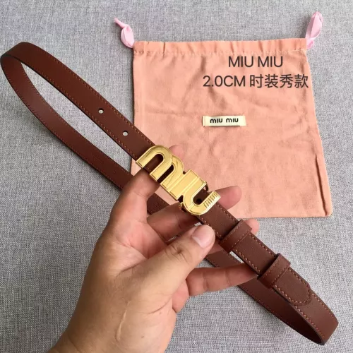 Wholesale MIU MIU AAA Quality Belts In 2.0cm For Women #1328579 $52.00 USD, Wholesale Quality Replica MIU MIU AAA Quality Belts