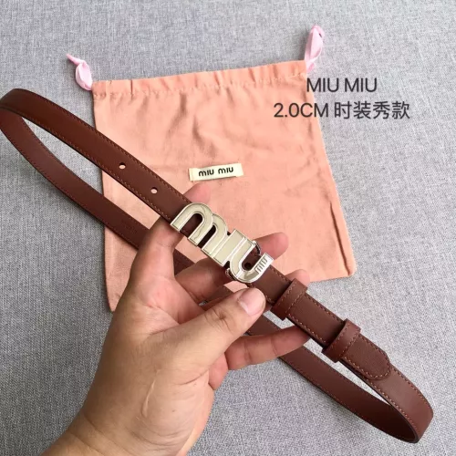 Wholesale MIU MIU AAA Quality Belts In 2.0cm For Women #1328580 $52.00 USD, Wholesale Quality Replica MIU MIU AAA Quality Belts