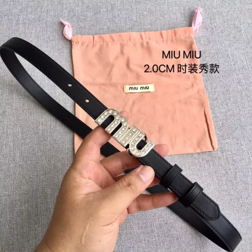 Wholesale MIU MIU AAA Quality Belts In 2.0cm For Women #1328584 $52.00 USD, Wholesale Quality Replica MIU MIU AAA Quality Belts