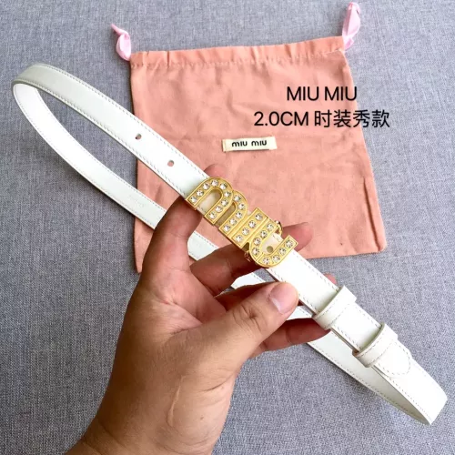Wholesale MIU MIU AAA Quality Belts In 2.0cm For Women #1328585 $52.00 USD, Wholesale Quality Replica MIU MIU AAA Quality Belts