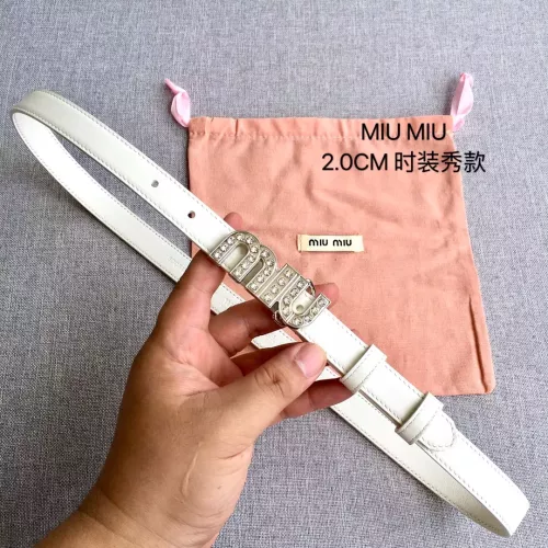 Wholesale MIU MIU AAA Quality Belts In 2.0cm For Women #1328586 $52.00 USD, Wholesale Quality Replica MIU MIU AAA Quality Belts