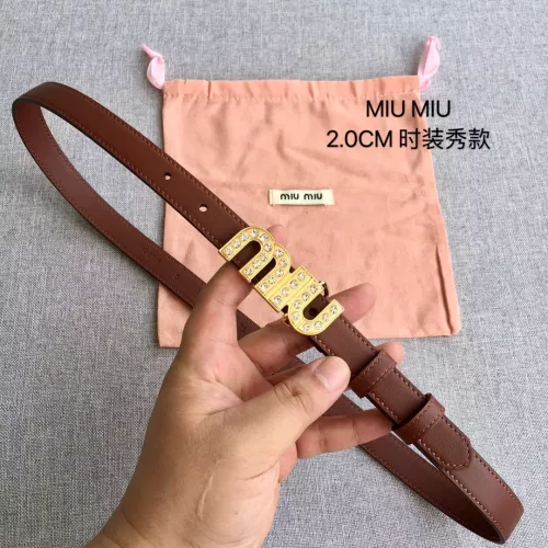 Wholesale MIU MIU AAA Quality Belts In 2.0cm For Women #1328588 $52.00 USD, Wholesale Quality Replica MIU MIU AAA Quality Belts