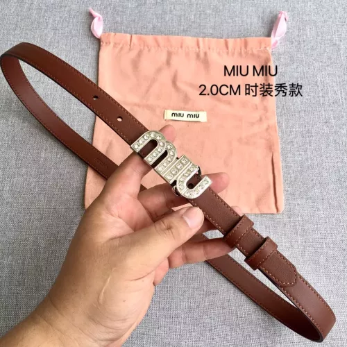 Wholesale MIU MIU AAA Quality Belts In 2.0cm For Women #1328589 $52.00 USD, Wholesale Quality Replica MIU MIU AAA Quality Belts