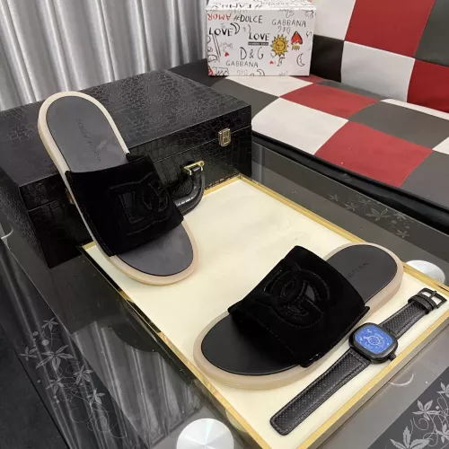 Wholesale Dolce &amp; Gabbana D&amp;G Slippers For Men #1329532 $52.00 USD, Wholesale Quality Replica Dolce &amp; Gabbana D&amp;G Slippers