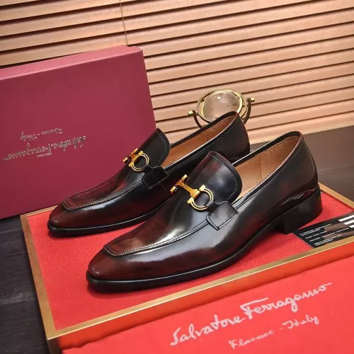 Wholesale Salvatore Ferragamo Leather Shoes For Men #1329546 $98.00 USD, Wholesale Quality Replica Salvatore Ferragamo Leather Shoes