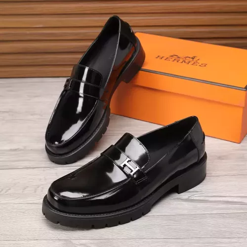 Wholesale Hermes Leather Shoes For Men #1329634 $96.00 USD, Wholesale Quality Replica Hermes Leather Shoes
