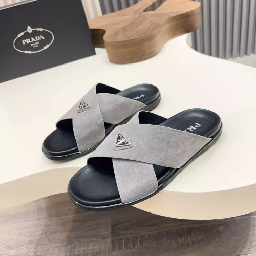 Wholesale Prada Slippers For Men #1329870 $92.00 USD, Wholesale Quality Replica Prada Slippers