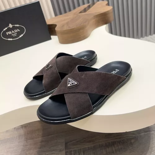 Wholesale Prada Slippers For Men #1329872 $92.00 USD, Wholesale Quality Replica Prada Slippers