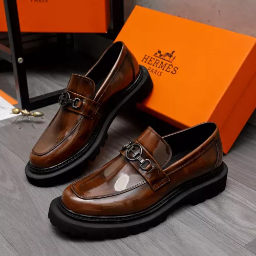 Wholesale Hermes Leather Shoes For Men #1329874 $125.00 USD, Wholesale Quality Replica Hermes Leather Shoes