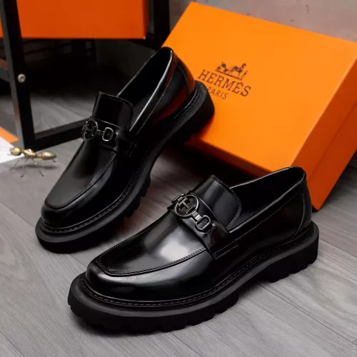 Wholesale Hermes Leather Shoes For Men #1329875 $125.00 USD, Wholesale Quality Replica Hermes Leather Shoes