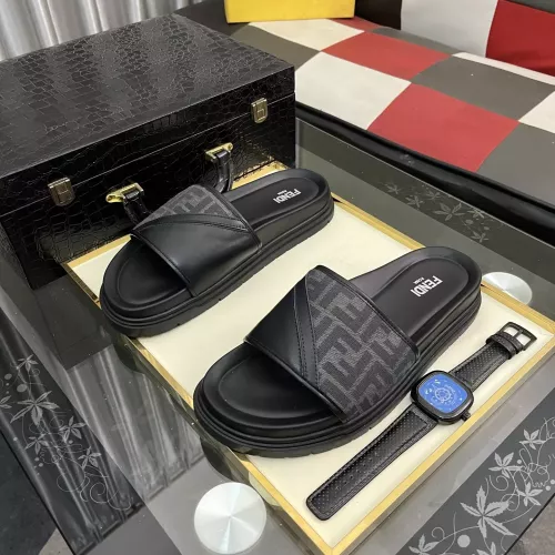 Wholesale Fendi Slippers For Men #1329933 $60.00 USD, Wholesale Quality Replica Fendi Slippers