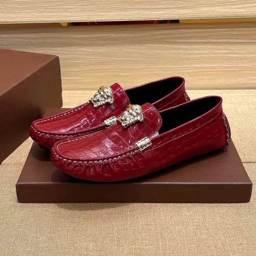 Wholesale Versace Leather Shoes For Men #1330113 $72.00 USD, Wholesale Quality Replica Versace Leather Shoes