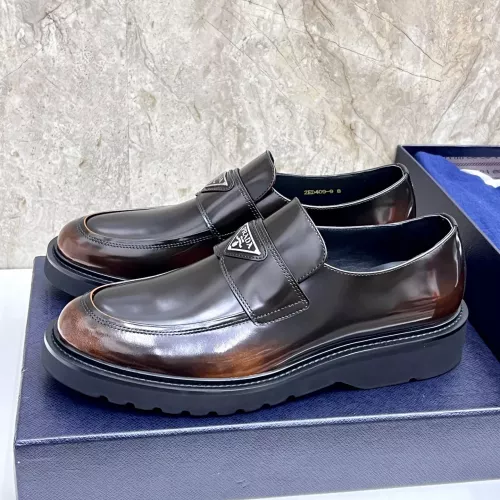 Wholesale Prada Leather Shoes For Men #1330235 $155.00 USD, Wholesale Quality Replica Prada Leather Shoes