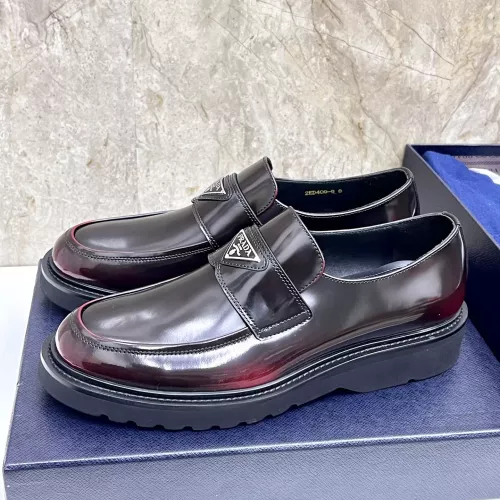 Wholesale Prada Leather Shoes For Men #1330236 $155.00 USD, Wholesale Quality Replica Prada Leather Shoes
