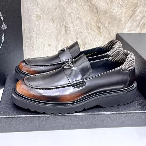 Wholesale Prada Leather Shoes For Men #1330378 $155.00 USD, Wholesale Quality Replica Prada Leather Shoes