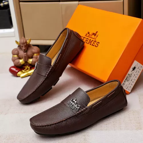 Wholesale Hermes Leather Shoes For Men #1330764 $72.00 USD, Wholesale Quality Replica Hermes Leather Shoes