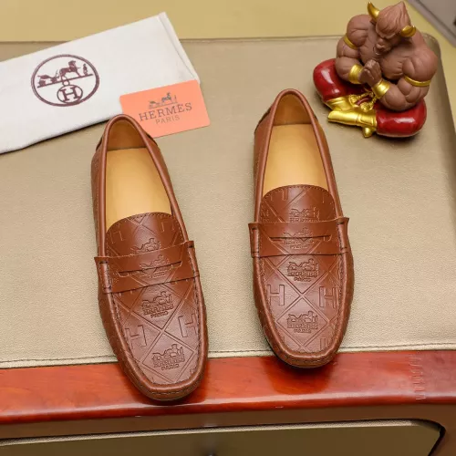 Wholesale Hermes Leather Shoes For Men #1330769 $76.00 USD, Wholesale Quality Replica Hermes Leather Shoes