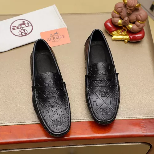 Wholesale Hermes Leather Shoes For Men #1330770 $76.00 USD, Wholesale Quality Replica Hermes Leather Shoes