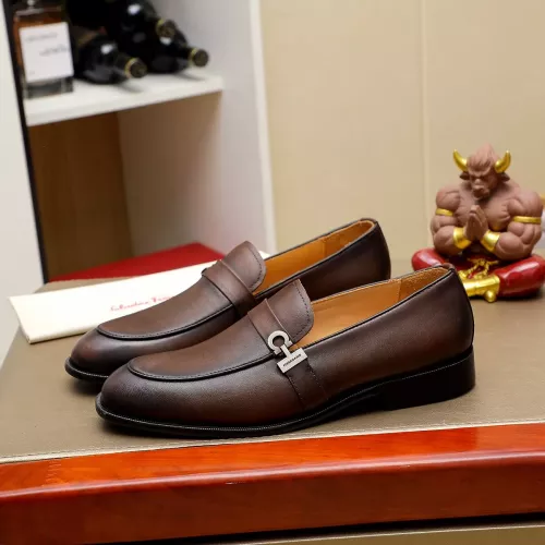 Wholesale Salvatore Ferragamo Leather Shoes For Men #1330774 $85.00 USD, Wholesale Quality Replica Salvatore Ferragamo Leather Shoes