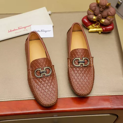 Wholesale Salvatore Ferragamo Leather Shoes For Men #1330808 $76.00 USD, Wholesale Quality Replica Salvatore Ferragamo Leather Shoes
