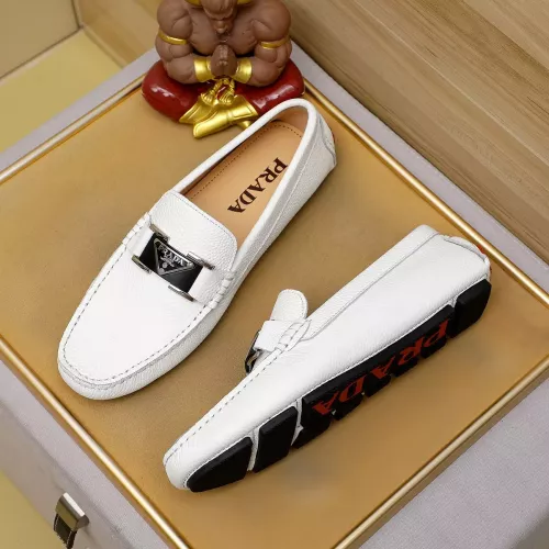 Wholesale Prada Leather Shoes For Men #1330815 $76.00 USD, Wholesale Quality Replica Prada Leather Shoes