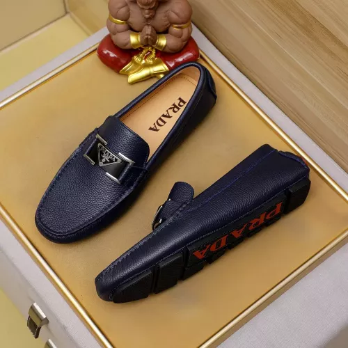 Wholesale Prada Leather Shoes For Men #1330816 $76.00 USD, Wholesale Quality Replica Prada Leather Shoes