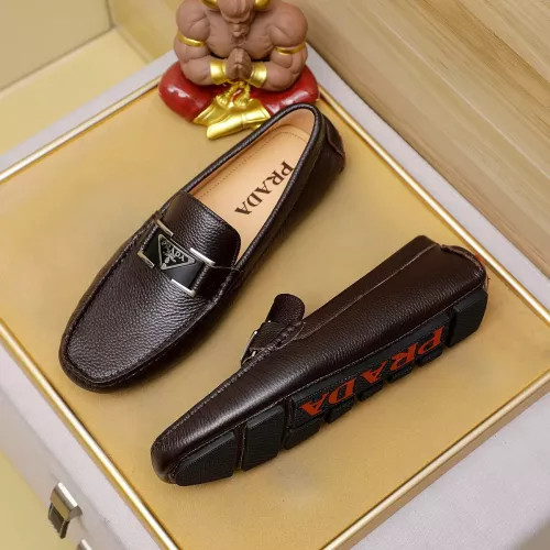 Wholesale Prada Leather Shoes For Men #1330817 $76.00 USD, Wholesale Quality Replica Prada Leather Shoes