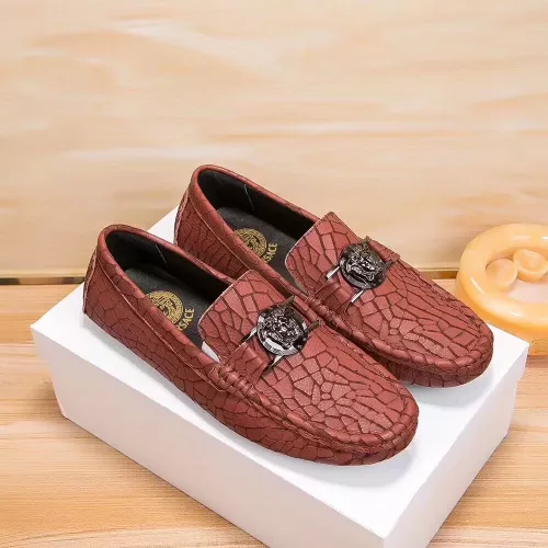 Wholesale Versace Leather Shoes For Men #1330827 $76.00 USD, Wholesale Quality Replica Versace Leather Shoes