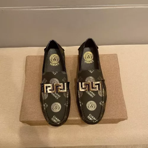 Wholesale Versace Leather Shoes For Men #1330854 $72.00 USD, Wholesale Quality Replica Versace Leather Shoes