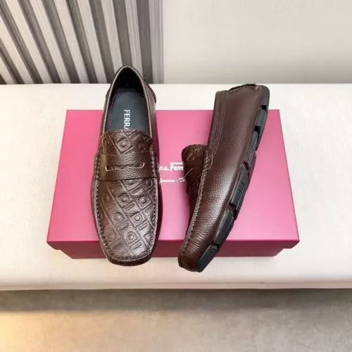 Wholesale Salvatore Ferragamo Leather Shoes For Men #1330937 $100.00 USD, Wholesale Quality Replica Salvatore Ferragamo Leather Shoes