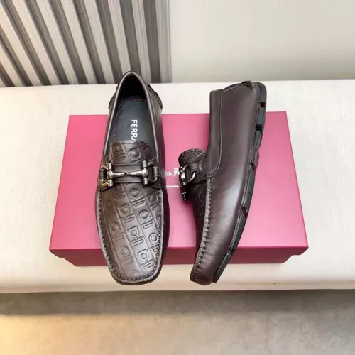 Wholesale Salvatore Ferragamo Leather Shoes For Men #1330940 $100.00 USD, Wholesale Quality Replica Salvatore Ferragamo Leather Shoes
