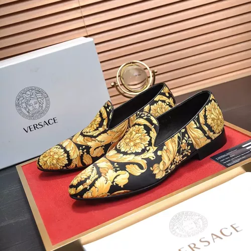 Wholesale Versace Leather Shoes For Men #1331033 $85.00 USD, Wholesale Quality Replica Versace Leather Shoes