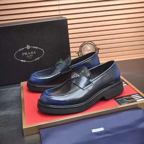 Wholesale Prada Leather Shoes For Men #1331041 $140.00 USD, Wholesale Quality Replica Prada Leather Shoes