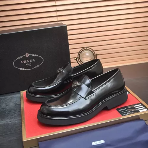 Wholesale Prada Leather Shoes For Men #1331042 $140.00 USD, Wholesale Quality Replica Prada Leather Shoes