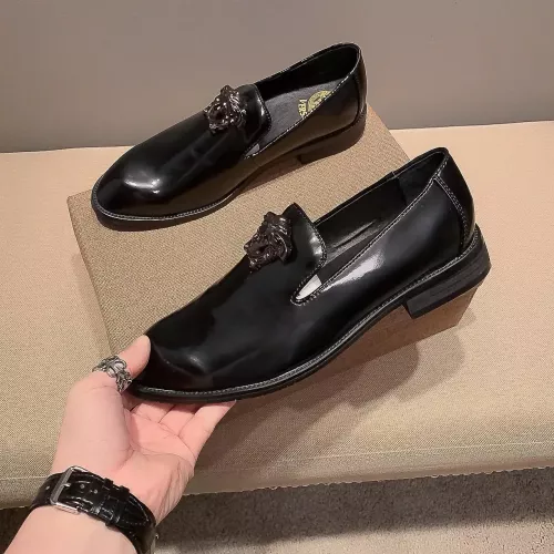 Wholesale Versace Leather Shoes For Men #1331209 $85.00 USD, Wholesale Quality Replica Versace Leather Shoes