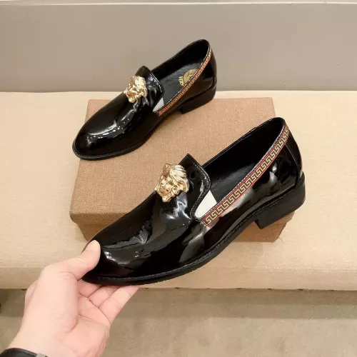 Wholesale Versace Leather Shoes For Men #1331210 $85.00 USD, Wholesale Quality Replica Versace Leather Shoes