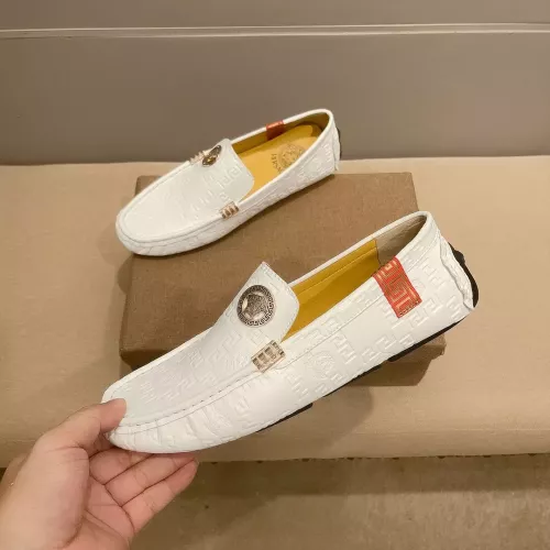 Wholesale Versace Leather Shoes For Men #1331215 $76.00 USD, Wholesale Quality Replica Versace Leather Shoes