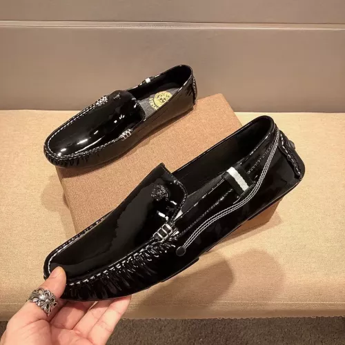 Wholesale Versace Leather Shoes For Men #1331216 $76.00 USD, Wholesale Quality Replica Versace Leather Shoes