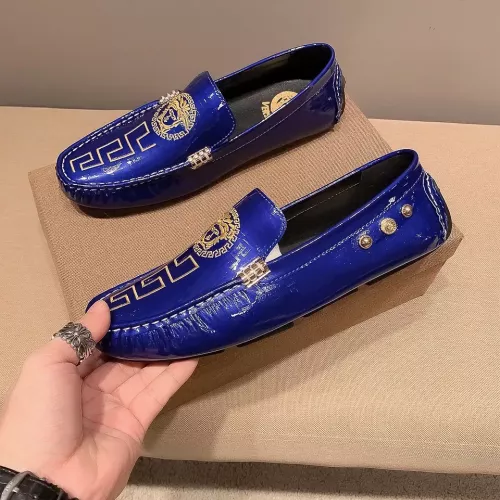 Wholesale Versace Leather Shoes For Men #1331227 $76.00 USD, Wholesale Quality Replica Versace Leather Shoes