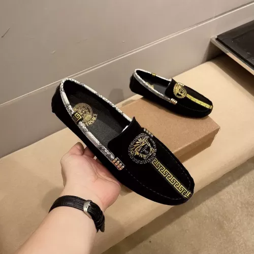 Wholesale Versace Leather Shoes For Men #1331235 $76.00 USD, Wholesale Quality Replica Versace Leather Shoes
