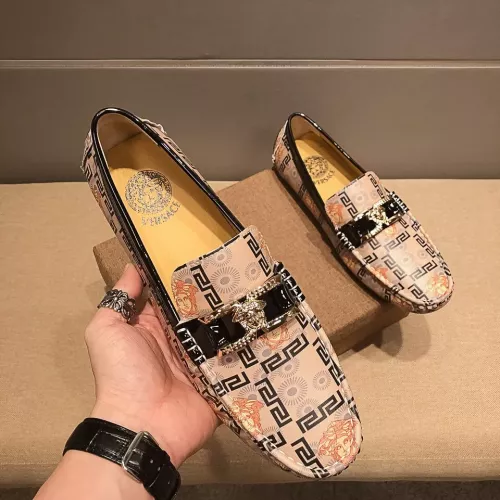 Wholesale Versace Leather Shoes For Men #1331242 $76.00 USD, Wholesale Quality Replica Versace Leather Shoes