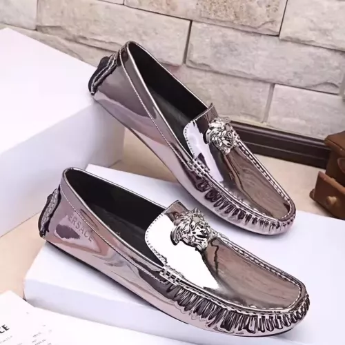 Wholesale Versace Leather Shoes For Men #1331255 $76.00 USD, Wholesale Quality Replica Versace Leather Shoes
